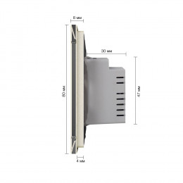 Трехклавишный сенсорный выключатель Livolotouch EU стандарт, 1 пост, цвет жемчужный