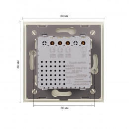 Трехклавишный сенсорный выключатель Livolotouch EU стандарт, 1 пост, цвет жемчужный