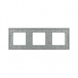 Рамка для розетки тройная Серая