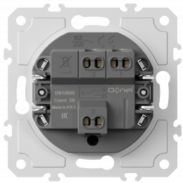 Механизм выключателя Donel В1 с 2-х мест (проходного), 10A 250В~, серия DB DB10600