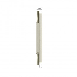 Панель для двух сенсорных выключателей и розетки Livolo, 3 клавиши (2+1), цвет жемчужный, стекло