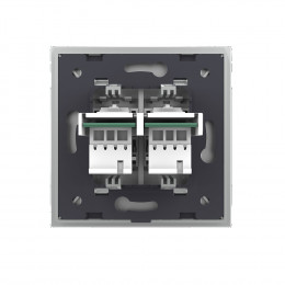 Телефонная розетка двойная LIVOLO серая VL-C792T-15