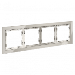 Рамка стеклянная VOLTUM S70 на 4 поста, (кашемир, стекло) VLS110403