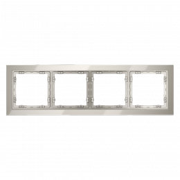 Рамка стеклянная VOLTUM S70 на 4 поста, (кашемир, стекло) VLS110403