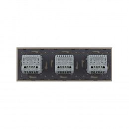 Сенсорный выключатель Livolo 6 клавиш (2-2-2), 3 поста, цвет шампань