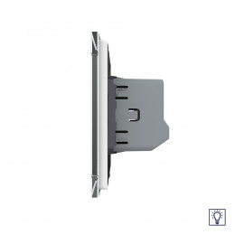 Одноклавишный сенсорный Адаптивный диммер Livolo, 1 пост, цвет белый