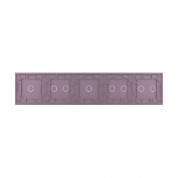 Панель для пяти сенсорных выключателей Livolo, 8 клавиш (2+2+1+2+1), цвет розовый, стекло