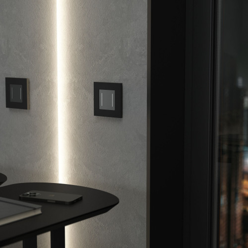 Купить Рамка из поликарбоната на 1 пост Slab черный софт в rum24.ru фото: 3