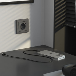 Рамка из поликарбоната на 1 пост Stark графит матовый