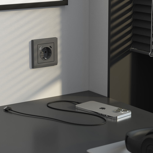 Купить Рамка из поликарбоната на 1 пост Stark графит матовый в rum24.ru фото: 2