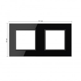 Рамка для розетки двойная Черная