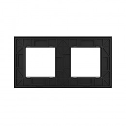 Рамка для розетки двойная Черная