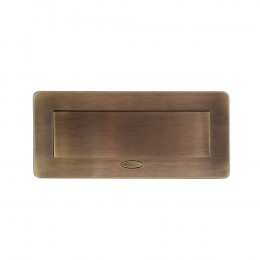 Выдвижной горизонтальный модуль RocketSocket в столешницу для розеток Livolo 3 поста, бронза