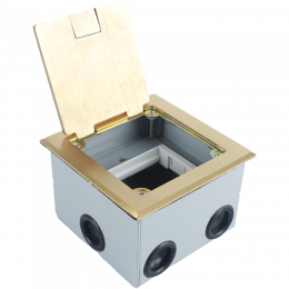 Лючок в пол 3 мод. (1 мод. 45х45 мм. + 1 мод. 22.5х45 мм.), латунь, (с уст. набором) DFB3MSBR