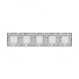 Панель для пяти сенсорных выключателей Livolo, 7 клавиш (2+1+1+1+2), цвет белый, стекло