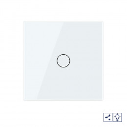 Одноклавишный проходной/перекрестный сенсорный Адаптивный диммер Livolo, 1 пост, цвет белый