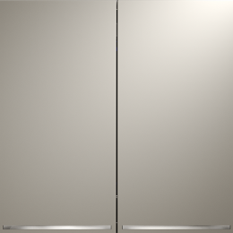 Выключатель встраиваемый VOLTUM S70 двухклавишный с подсветкой (кашемир) VLS020203