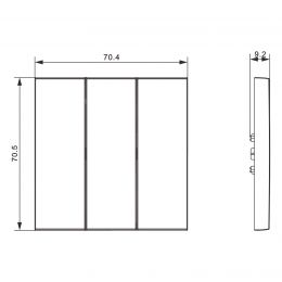 Клавиша 3-я, матовый белый, серия S08 DS29333