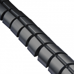 Кабель-канал вертикальный гибкий OvaleDesign, пластик, черный, длина 0.745м DSCDOAN