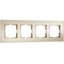 Рамка из стекла на 4 поста Senso шампань soft-touch