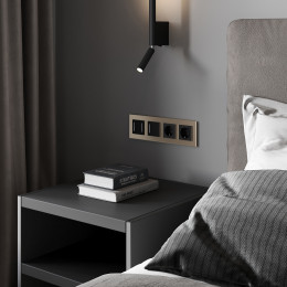 Рамка из стекла на 4 поста Senso шампань soft-touch