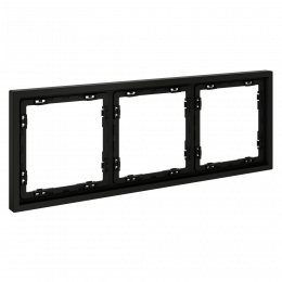 Рамка пластиковая VOLTUM S70 на 3 поста, (черный матовый) VLS100308