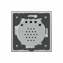 Одноклавишный проходной сенсорный диммер Livolo Quadro, цвет золотой (механизм)