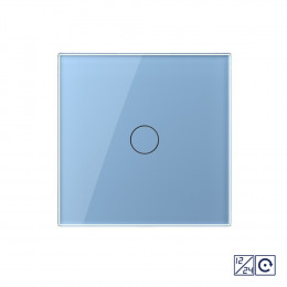 Одноклавишная сенсорная кнопка Livolo 12/24В, 1 пост, Синий VL-C701CH-19