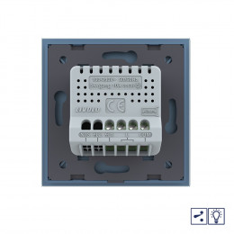 Одноклавишный проходной/перекрестный сенсорный Адаптивный диммер Livolo, 1 пост, цвет синий