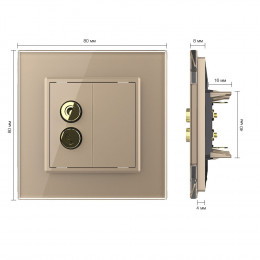 Розетка акустическая LIVOLO золотая VL-C791A-13
