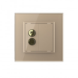 Розетка акустическая LIVOLO золотая VL-C791A-13