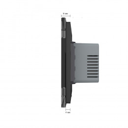 Терморегулятор пола Livolo 16А, сенсорное управление, датчик воздуха, 1 пост, цвет черный