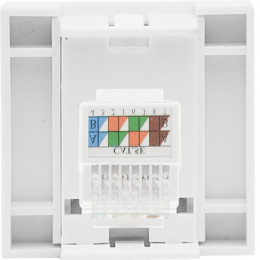 Розетка DEC RJ45 UTP кат.5e, 2мод., бел. (45х45мм), серия (тип) DEC DECF12EW5