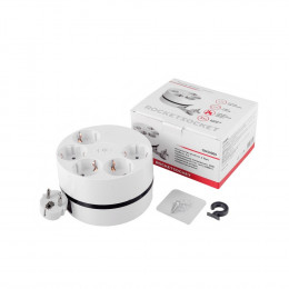 Удлинитель Power Wheel Extended 5 Euro 16A, кабель 3,0м RocketSocket, цвет белый