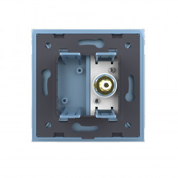 Розетка видео RCA "тюльпан" одинарная Livolo, 1 пост, цвет синий