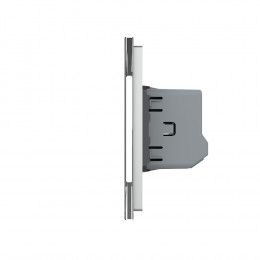 Сенсорный выключатель Livolo 4 клавиши (2+2), 2 поста Серый VL-C702-15/VL-C702-15