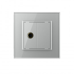 Розетка стерео аудио LIVOLO  TRS 6.3 jack серая VL-C791M1-15