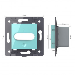 Датчик движения Livolo с сенсорным выключателем, цвет зеленый (механизм)