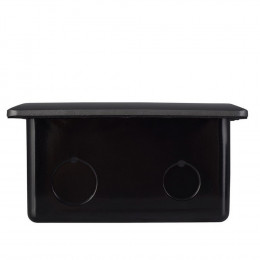 Выдвижной горизонтальный модуль RocketSocket в пол для розеток Livolo 2 поста, темно-серый