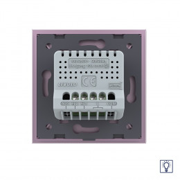 Двухклавишный сенсорный диммер Livolo, 1 пост, цвет розовый