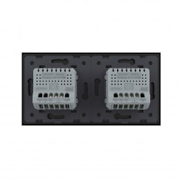 Сенсорный выключатель Livolo 3 клавиши (2-1), 2 поста, цвет черный