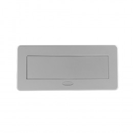 Розетка горизонтальная выдвижная 2 Euro 16A, 2 USB A с блоком 5В/2.1А, 2 RJ45 RocketSocket, проводка, цвет серый