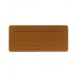 Выдвижной горизонтальный модуль RocketSocket в столешницу для розеток Livolo 3 поста, золотой