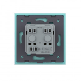 Розетка электрическая 16A Livolo, 1 пост, цвет зеленый