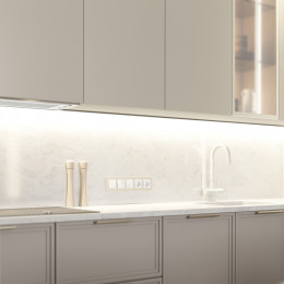 Рамка из стекла на 5 постов Senso шампань soft-touch