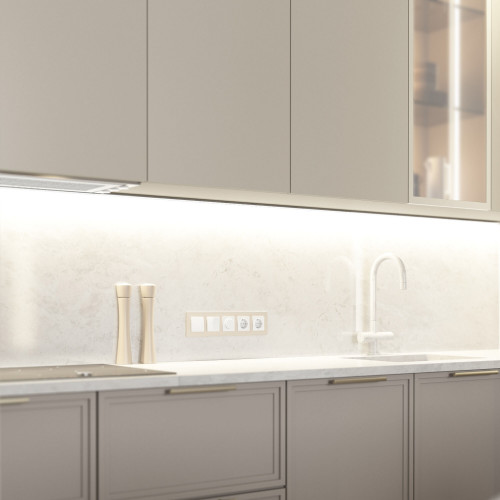 Купить Рамка из стекла на 5 постов Senso шампань soft-touch в rum24.ru фото: 3