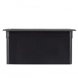 Выдвижной горизонтальный модуль RocketSocket в столешницу для розеток Livolo 2 поста, темно-серый