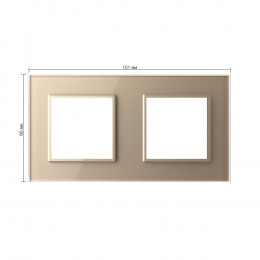 Рамка для розетки двойная Золотая