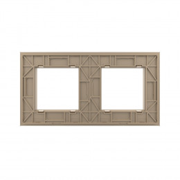 Рамка для розетки двойная Золотая