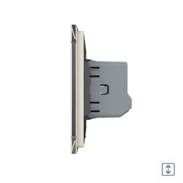 Сенсорный выключатель для штор Livolo сухой контакт, 1 пост, цвет жемчужный